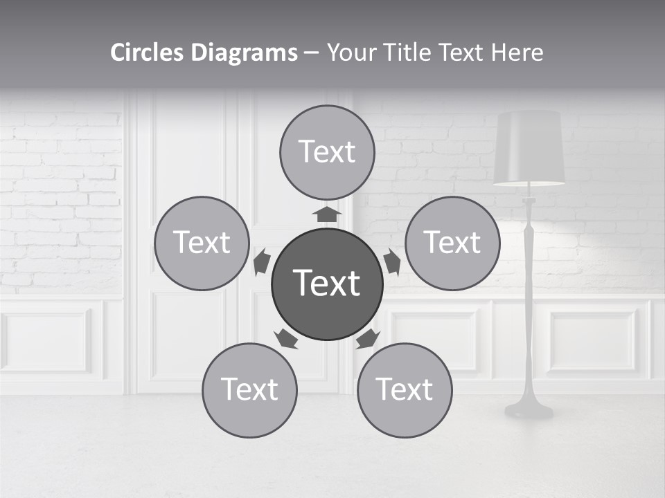 Stained Cement Building PowerPoint Template