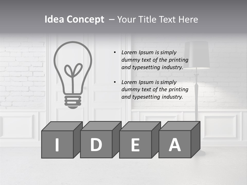 Stained Cement Building PowerPoint Template