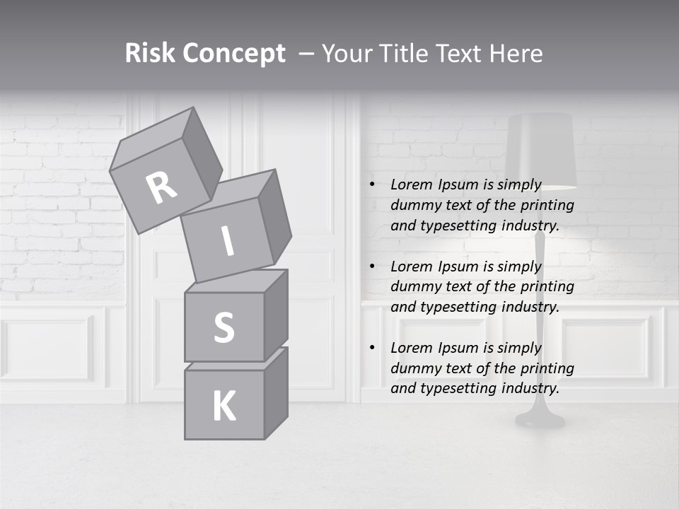Stained Cement Building PowerPoint Template