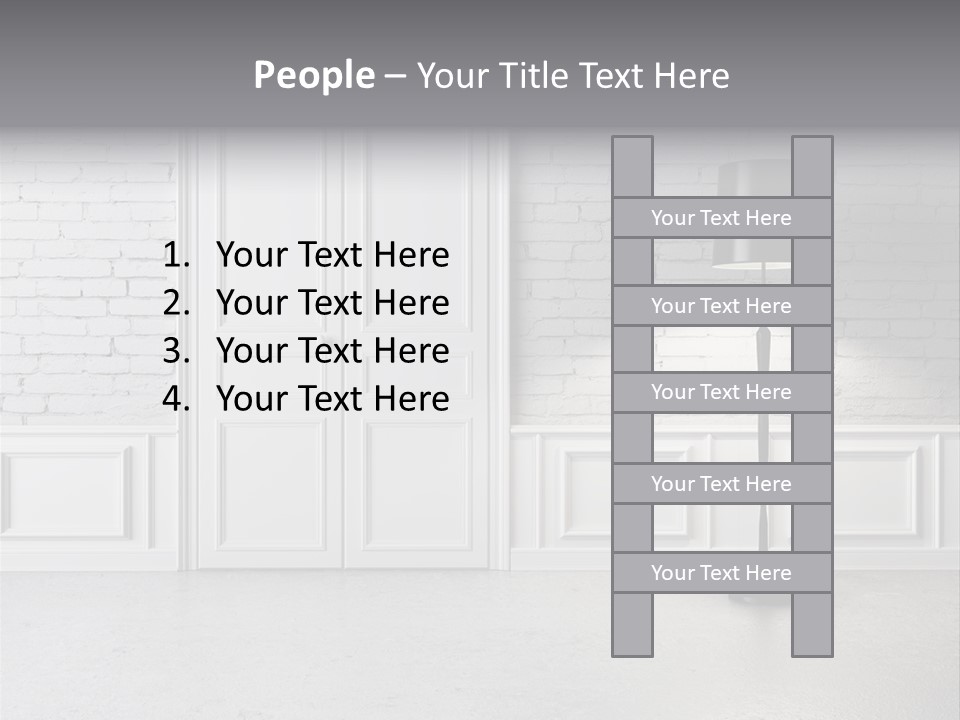 Stained Cement Building PowerPoint Template