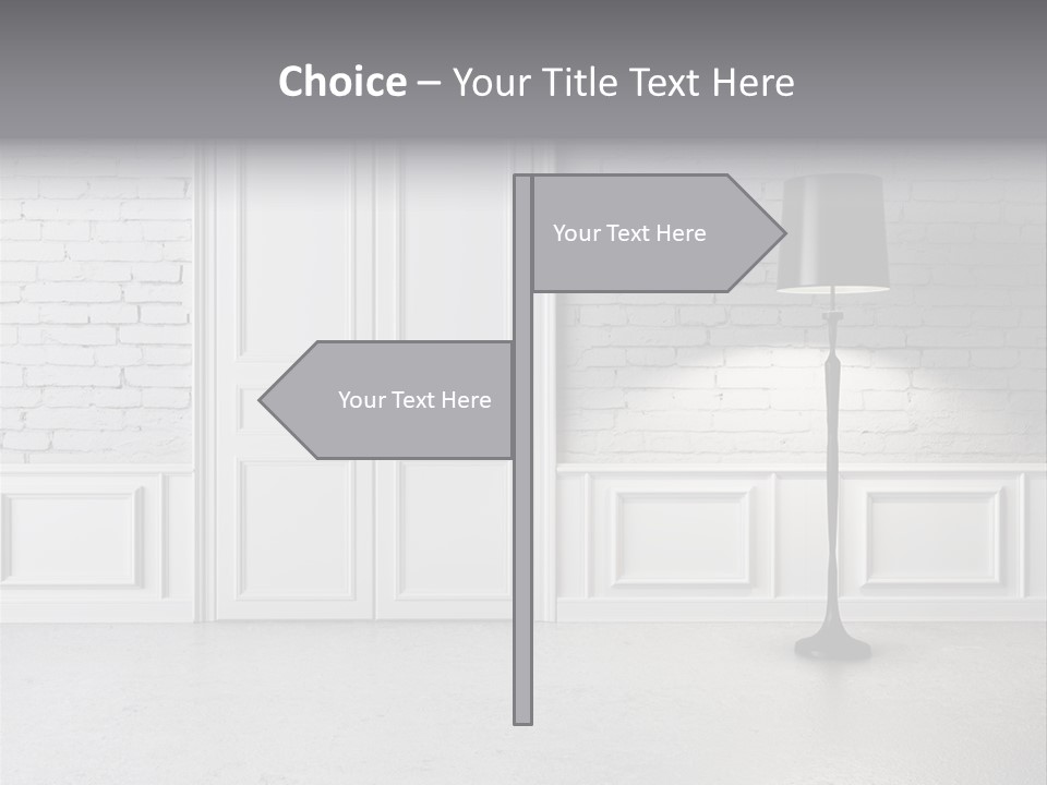 Stained Cement Building PowerPoint Template