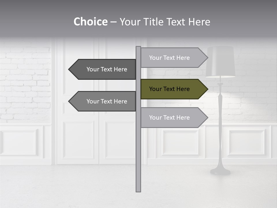 Stained Cement Building PowerPoint Template