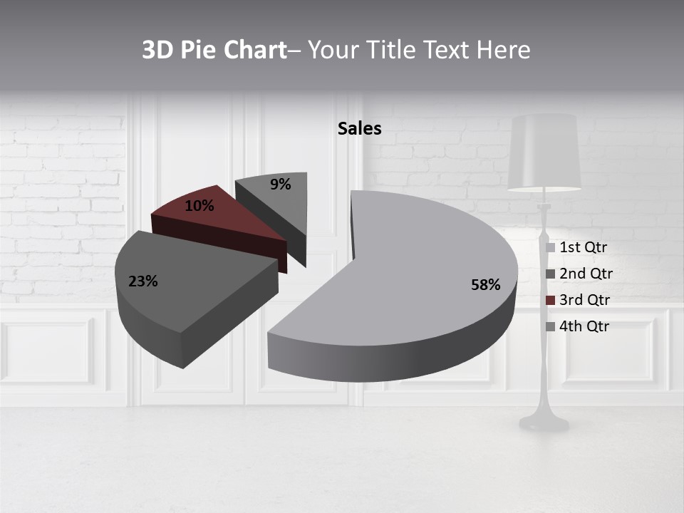 Stained Cement Building PowerPoint Template