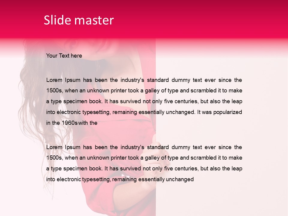 Posing Happy Hispanic PowerPoint Template