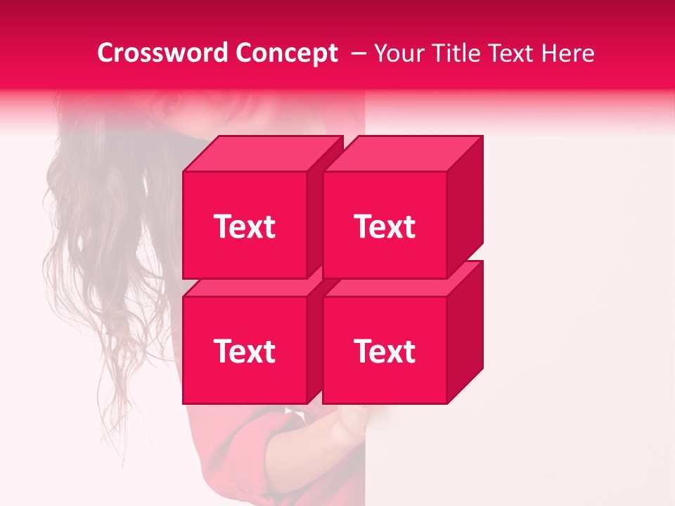 Posing Happy Hispanic PowerPoint Template