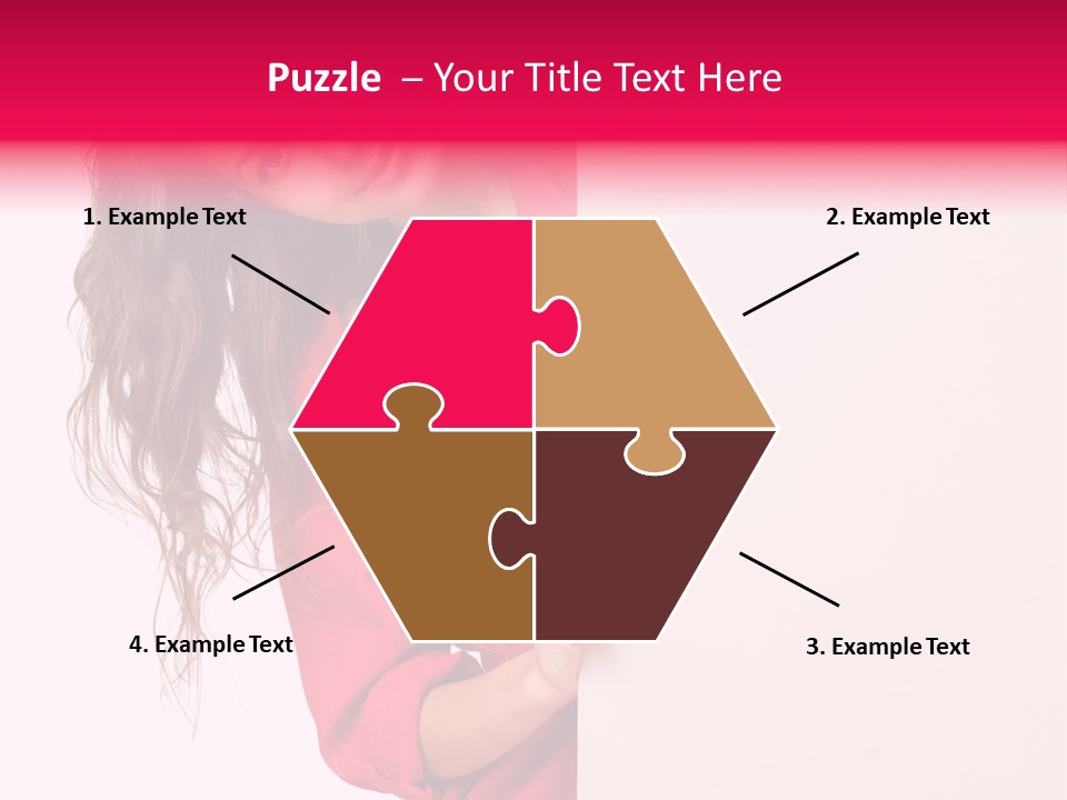 Posing Happy Hispanic PowerPoint Template