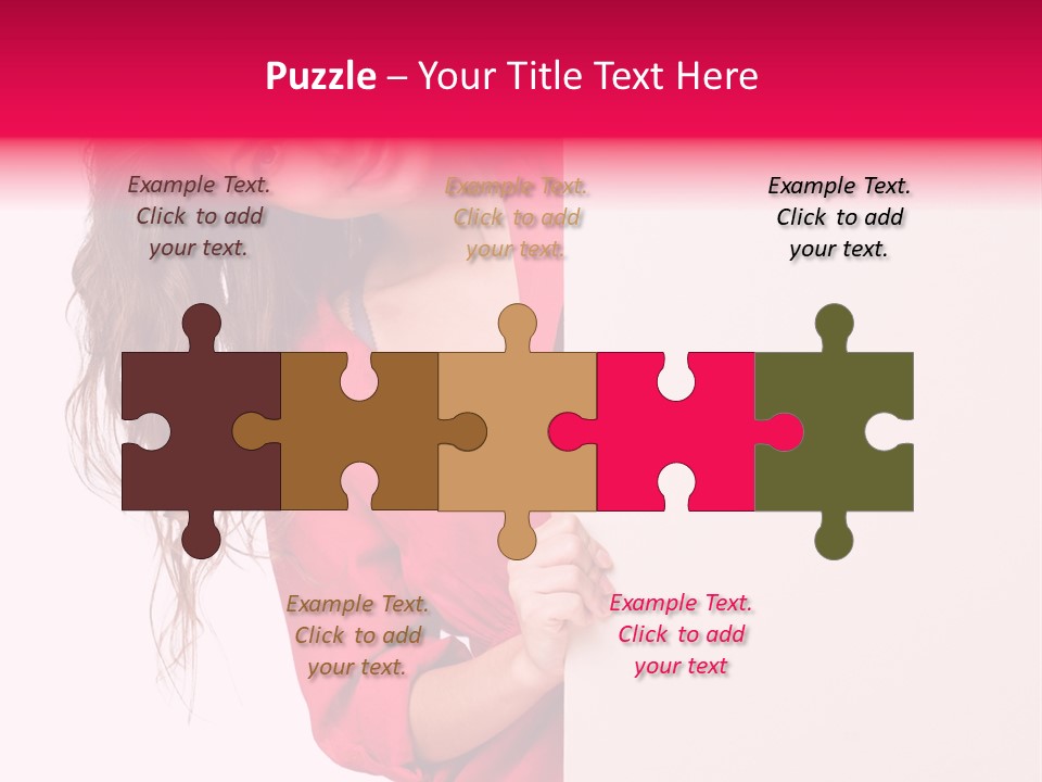 Posing Happy Hispanic PowerPoint Template