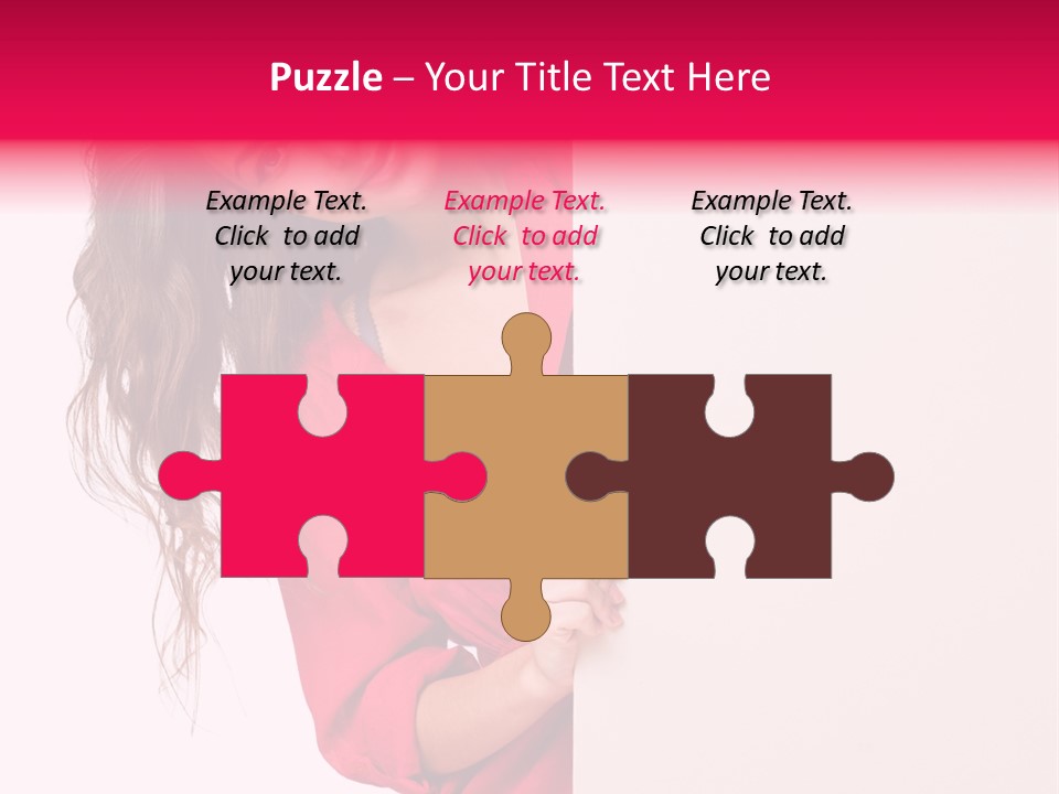 Posing Happy Hispanic PowerPoint Template