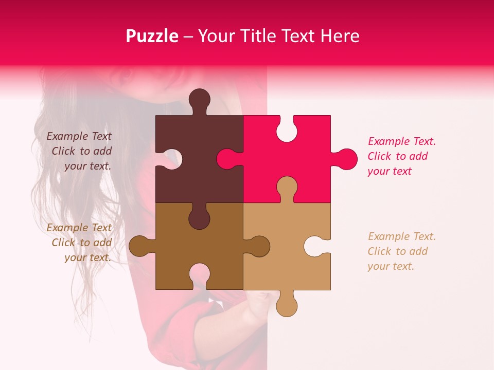 Posing Happy Hispanic PowerPoint Template