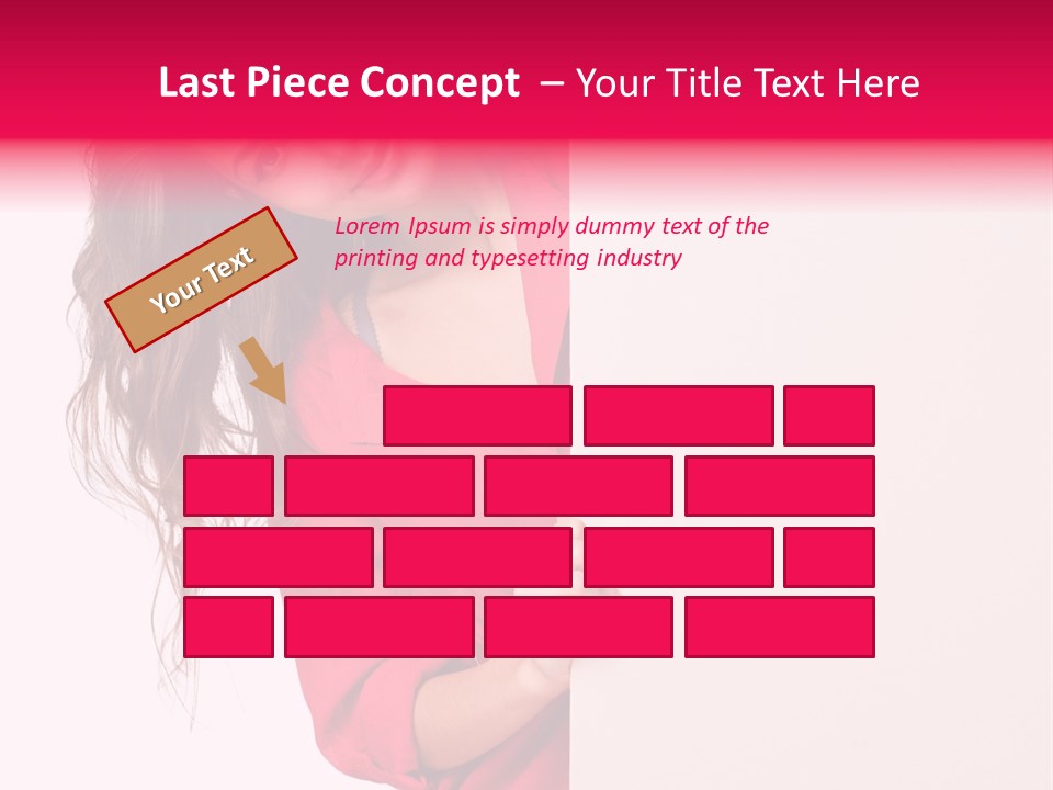 Posing Happy Hispanic PowerPoint Template