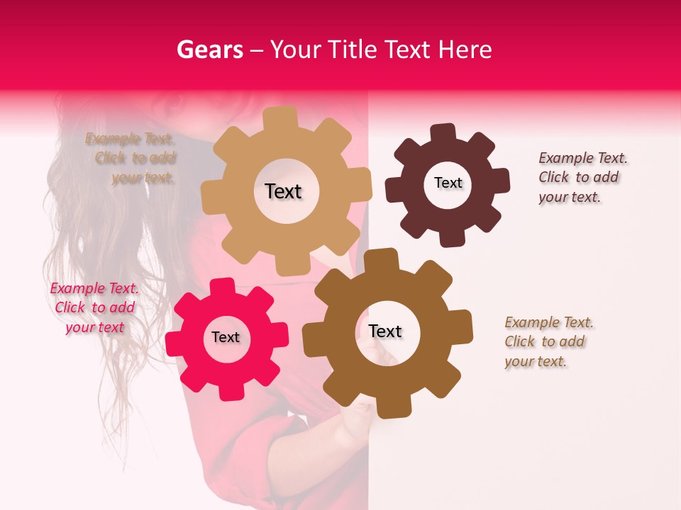 Posing Happy Hispanic PowerPoint Template