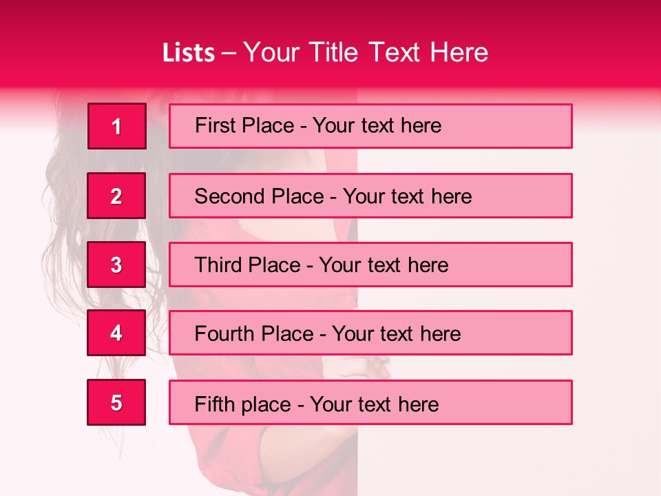 Posing Happy Hispanic PowerPoint Template