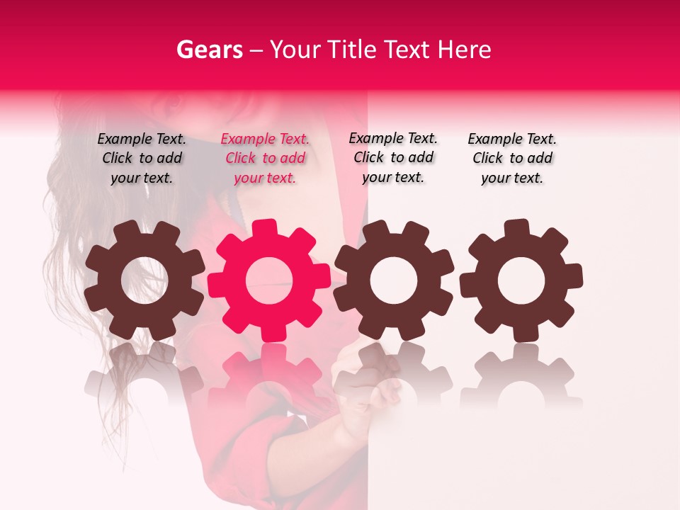 Posing Happy Hispanic PowerPoint Template