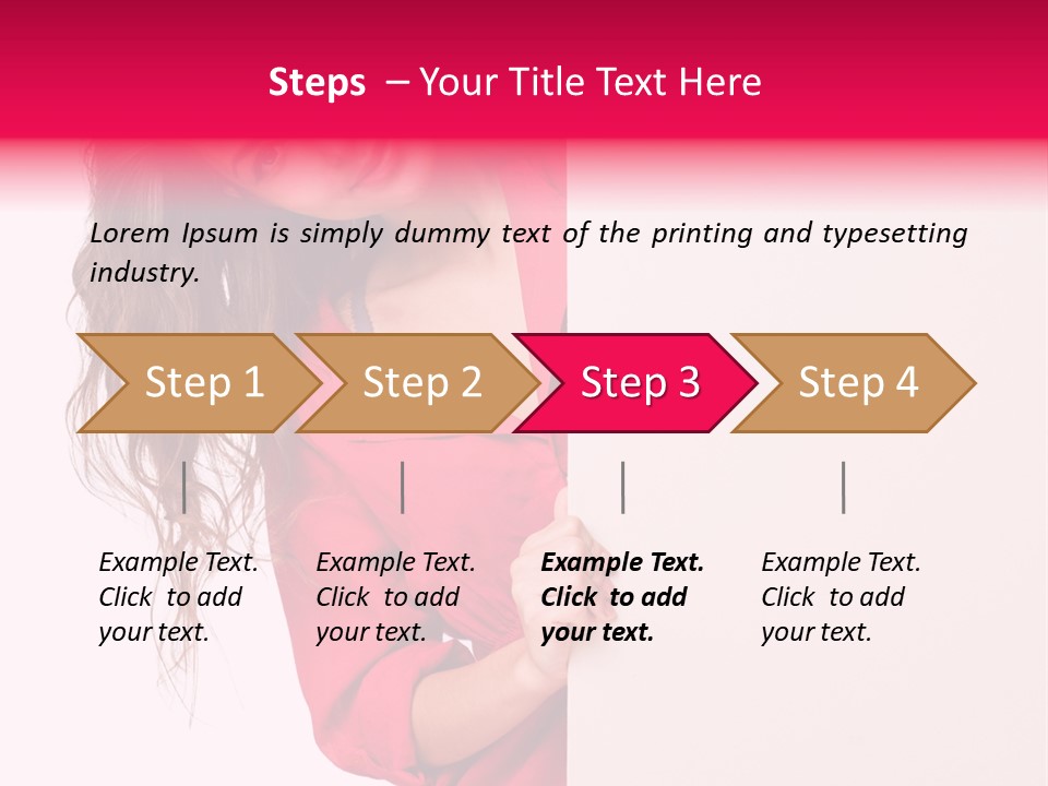 Posing Happy Hispanic PowerPoint Template