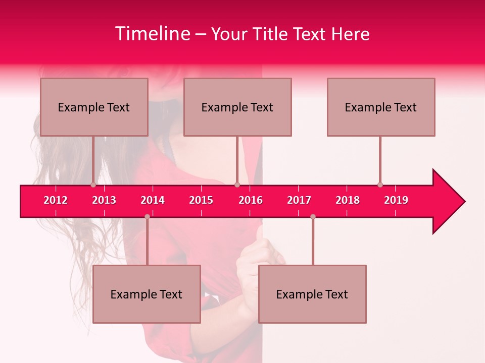 Posing Happy Hispanic PowerPoint Template