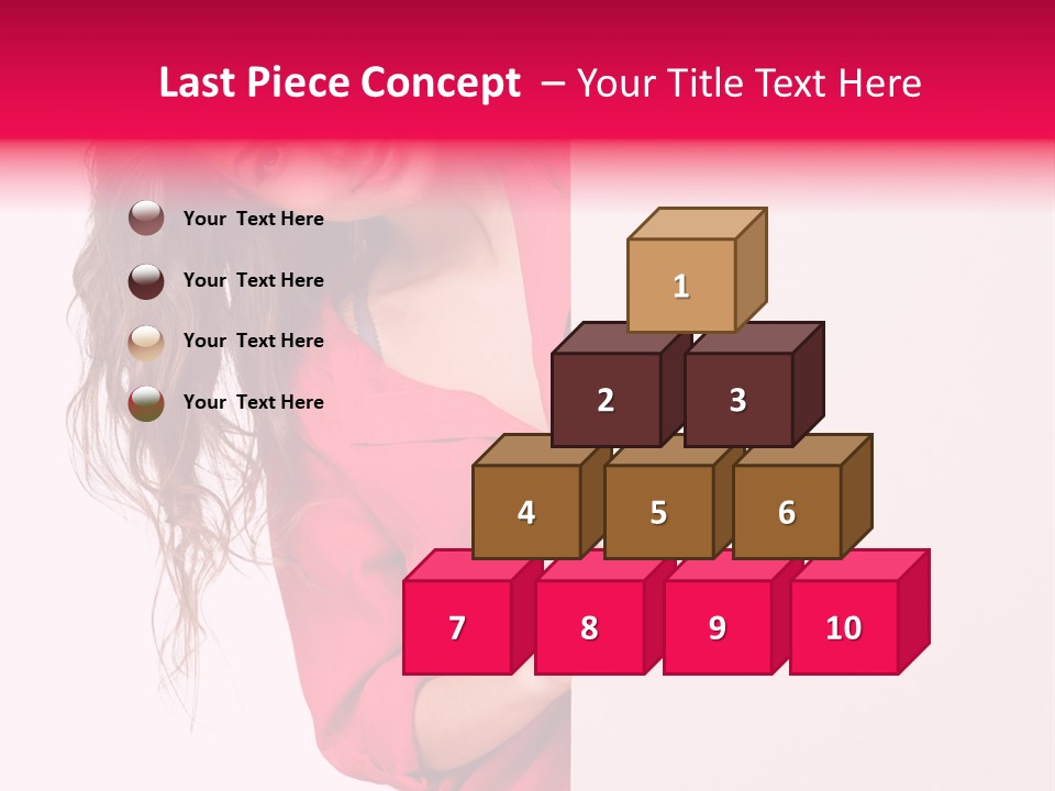 Posing Happy Hispanic PowerPoint Template