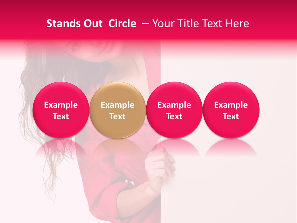 Posing Happy Hispanic PowerPoint Template