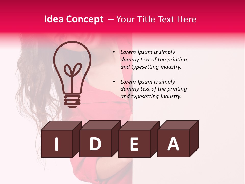 Posing Happy Hispanic PowerPoint Template