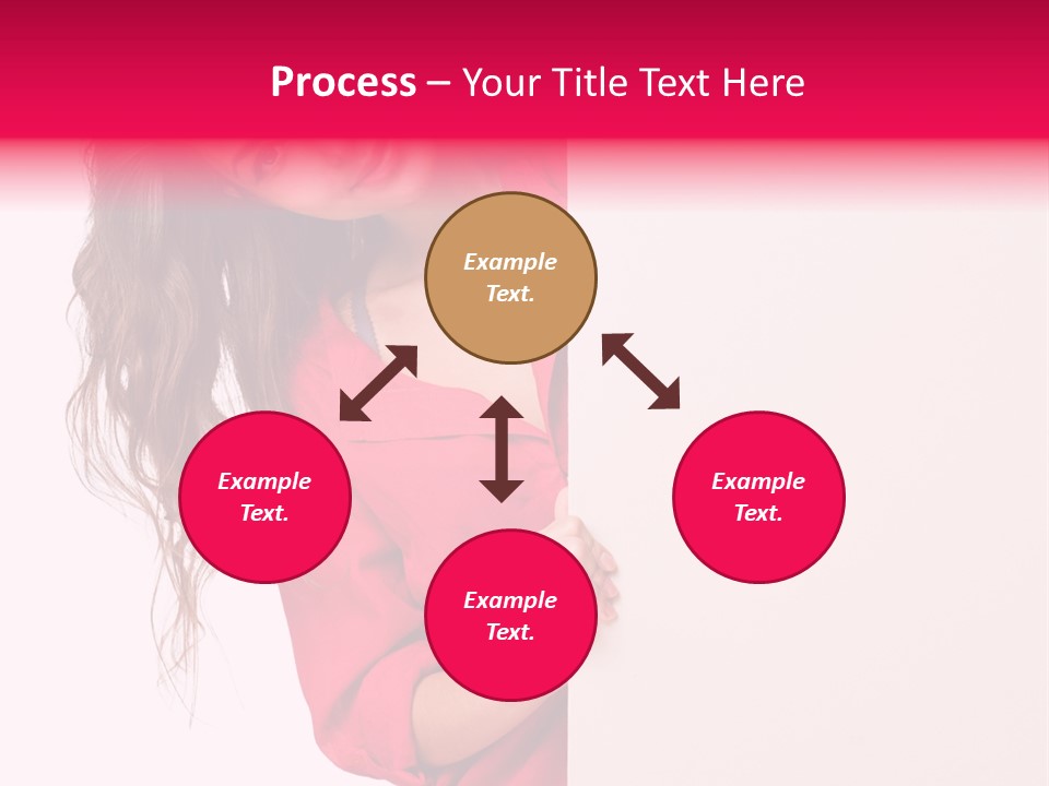 Posing Happy Hispanic PowerPoint Template