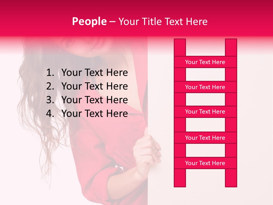 Posing Happy Hispanic PowerPoint Template