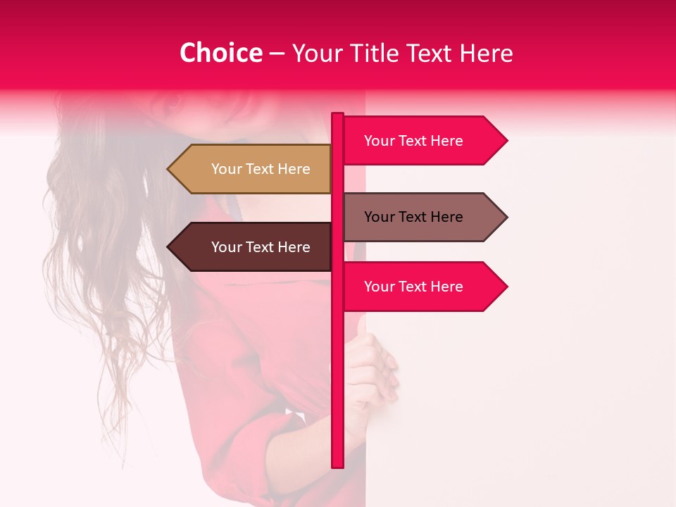 Posing Happy Hispanic PowerPoint Template