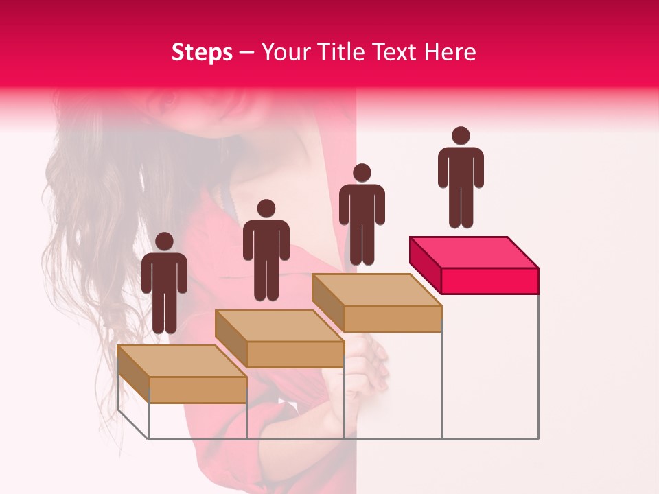 Posing Happy Hispanic PowerPoint Template