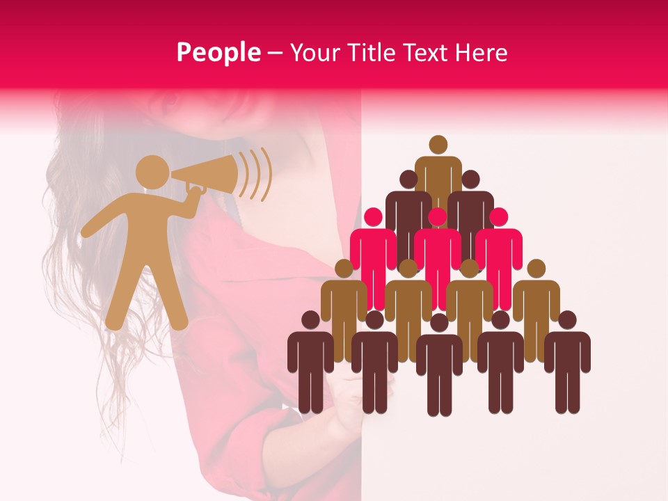 Posing Happy Hispanic PowerPoint Template