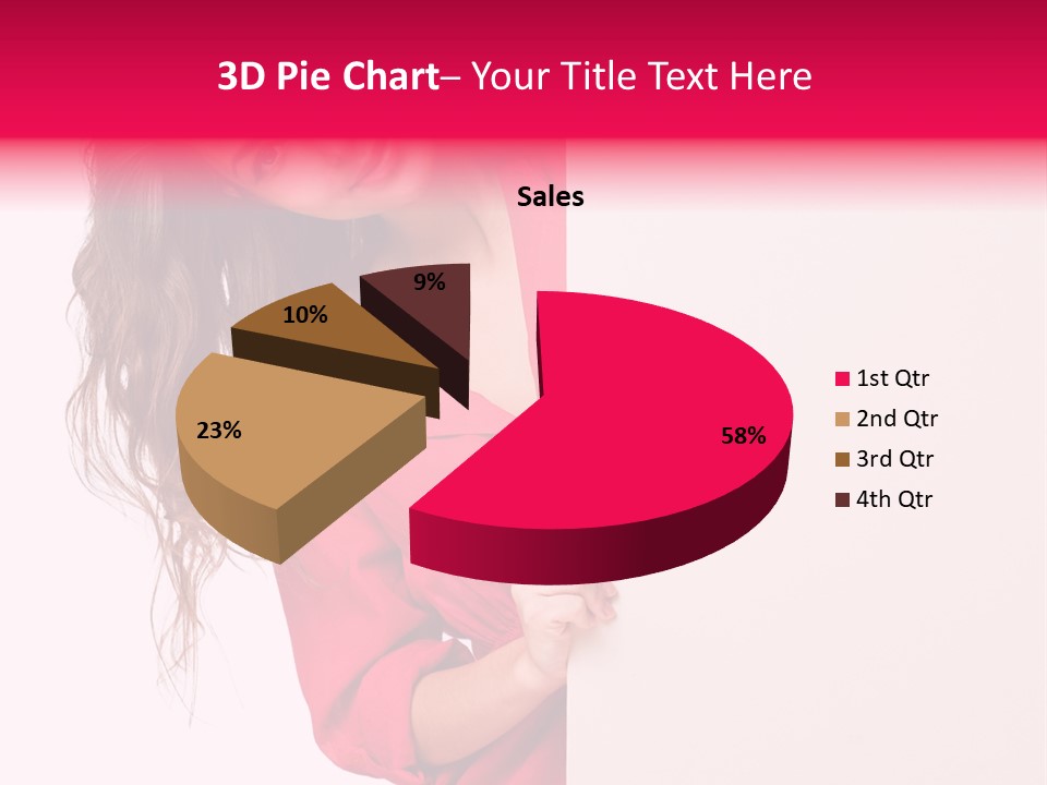Posing Happy Hispanic PowerPoint Template