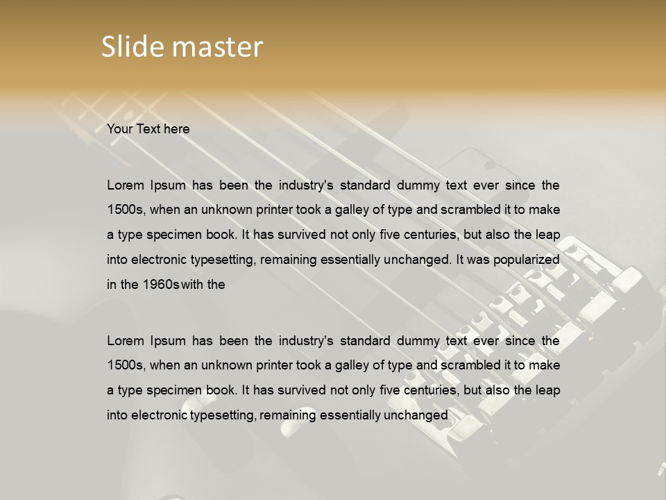 String Instrument Studio Melody PowerPoint Template