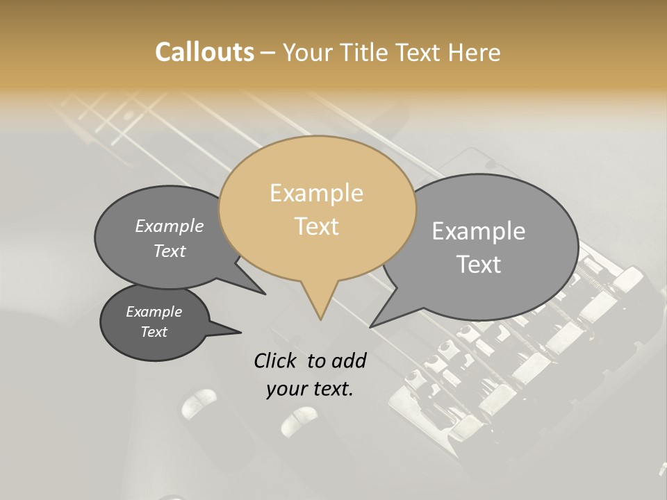 String Instrument Studio Melody PowerPoint Template