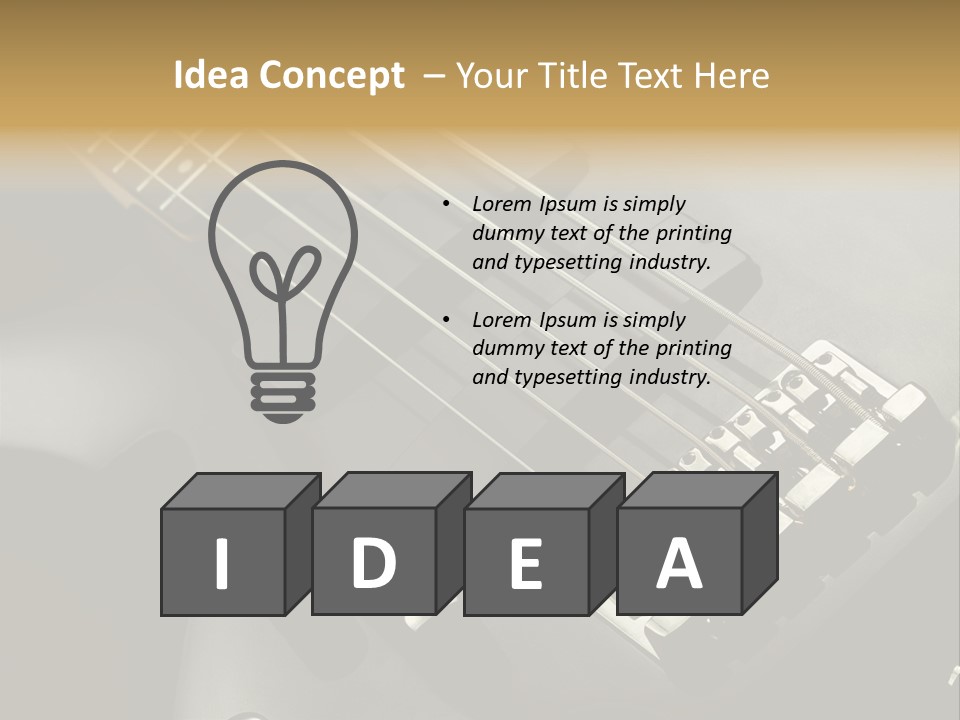 String Instrument Studio Melody PowerPoint Template