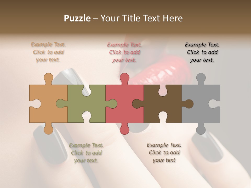 Glamour Bright Mouth PowerPoint Template