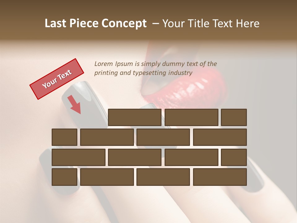 Glamour Bright Mouth PowerPoint Template