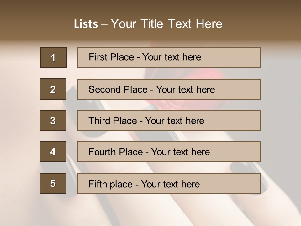 Glamour Bright Mouth PowerPoint Template