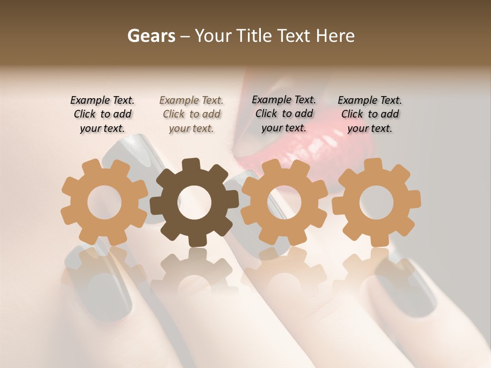 Glamour Bright Mouth PowerPoint Template