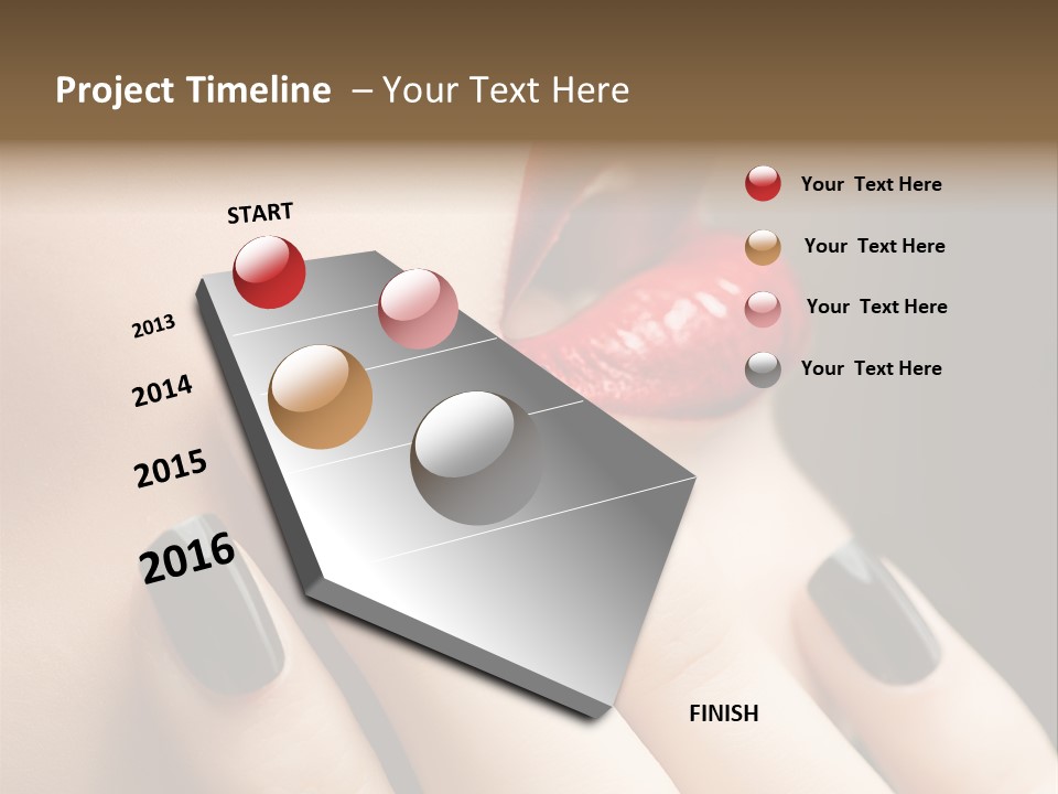 Glamour Bright Mouth PowerPoint Template