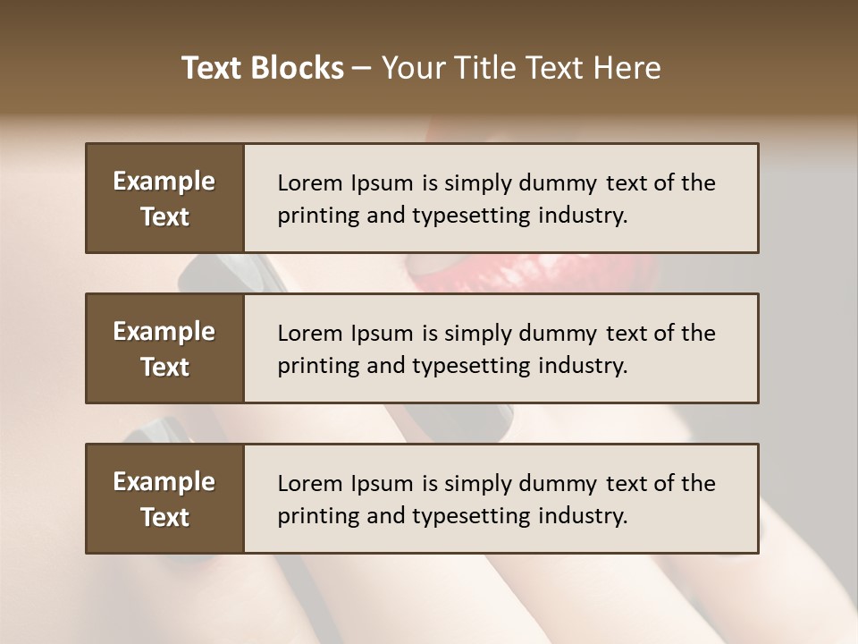 Glamour Bright Mouth PowerPoint Template