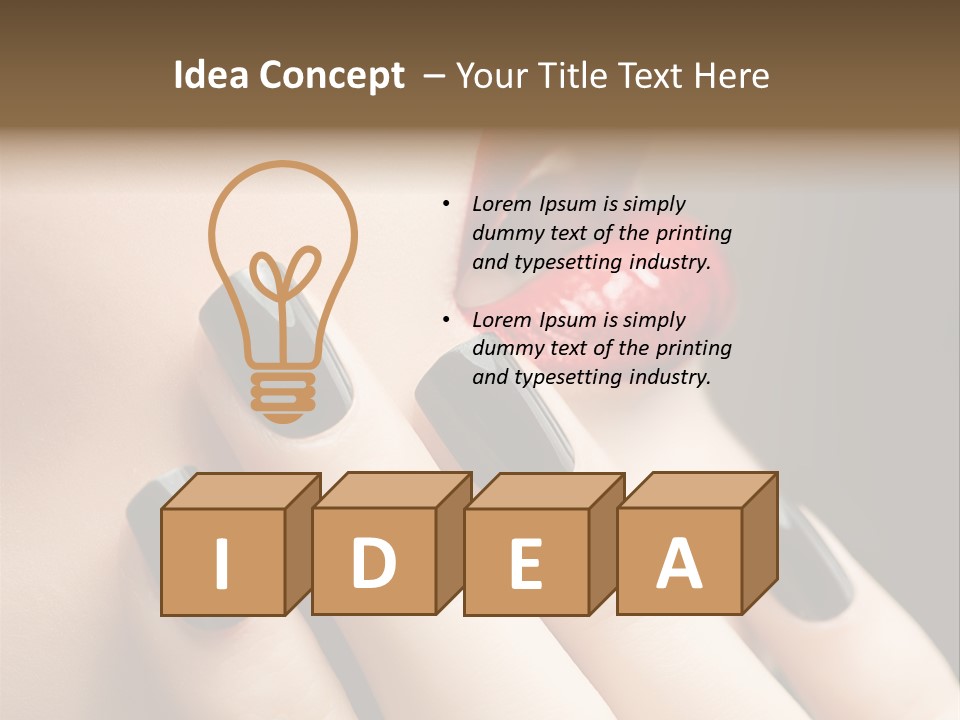 Glamour Bright Mouth PowerPoint Template