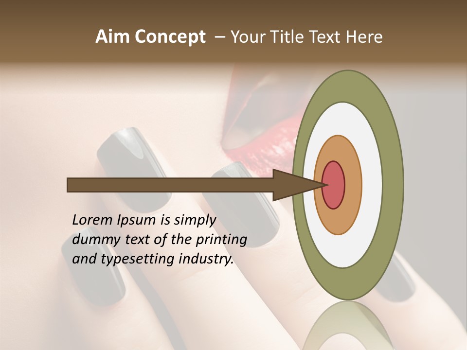 Glamour Bright Mouth PowerPoint Template