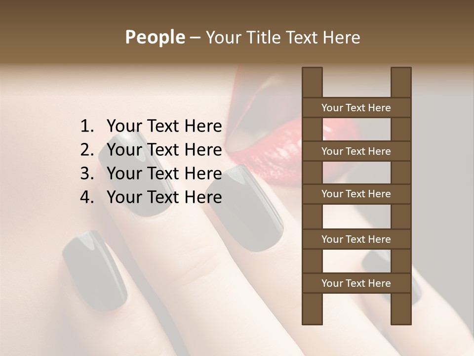 Glamour Bright Mouth PowerPoint Template