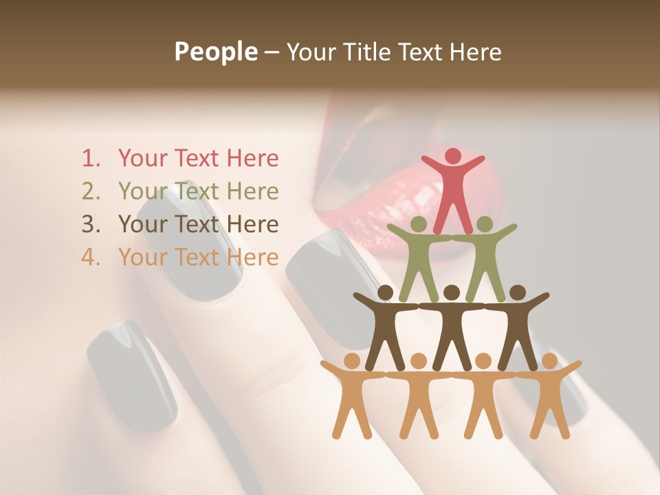 Glamour Bright Mouth PowerPoint Template