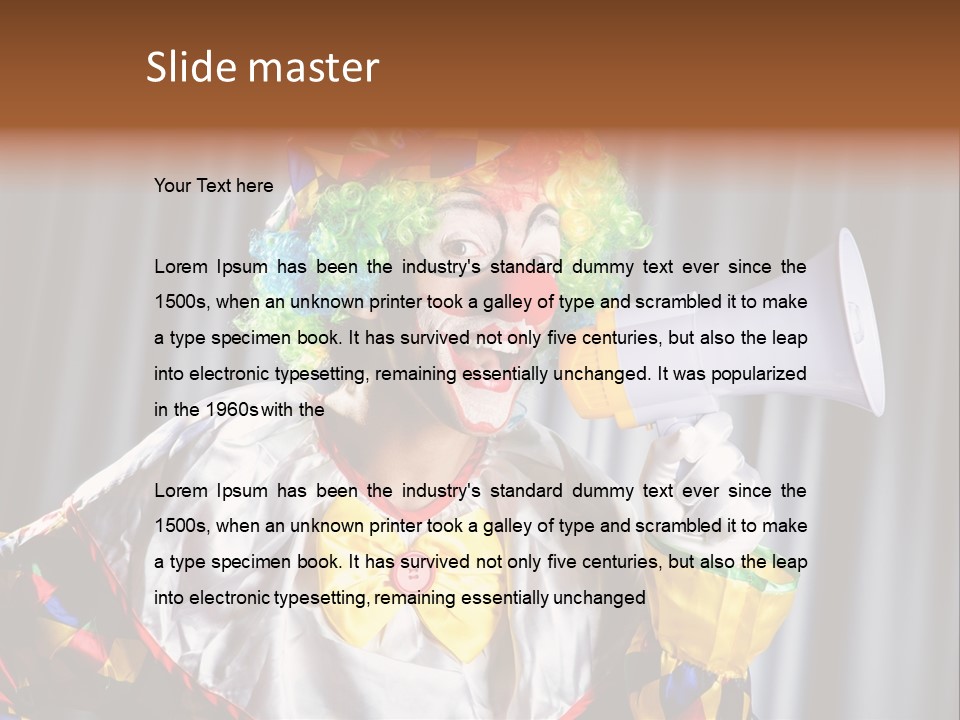 Occupation Expression Red PowerPoint Template