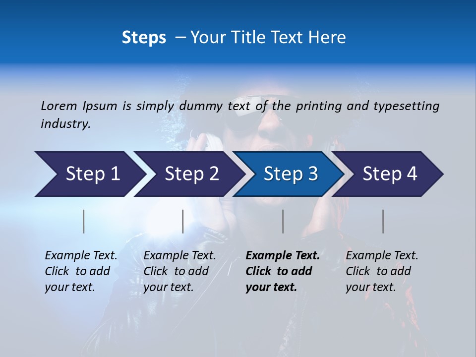 Vinyl Man Singing PowerPoint Template
