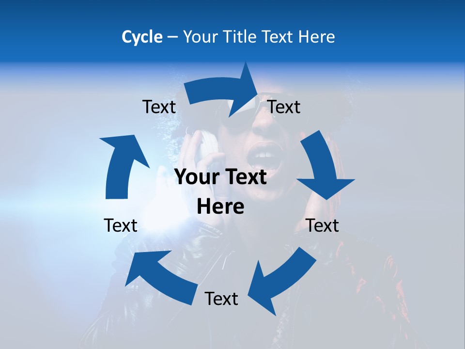 Vinyl Man Singing PowerPoint Template