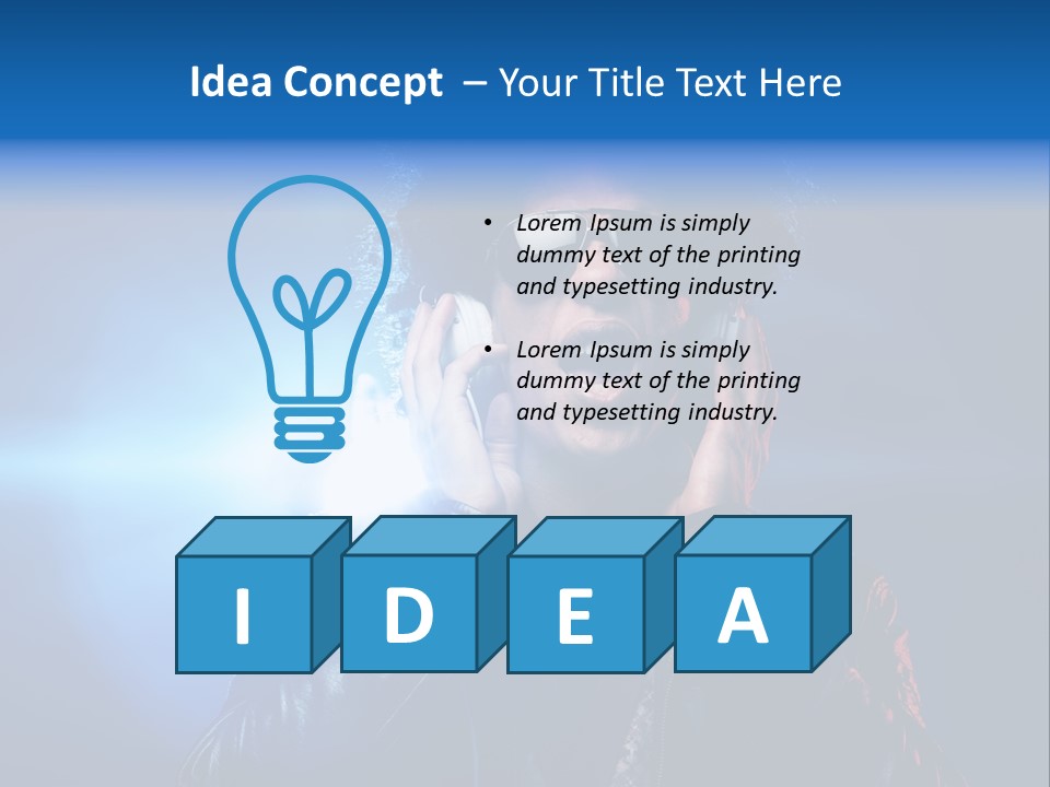 Vinyl Man Singing PowerPoint Template