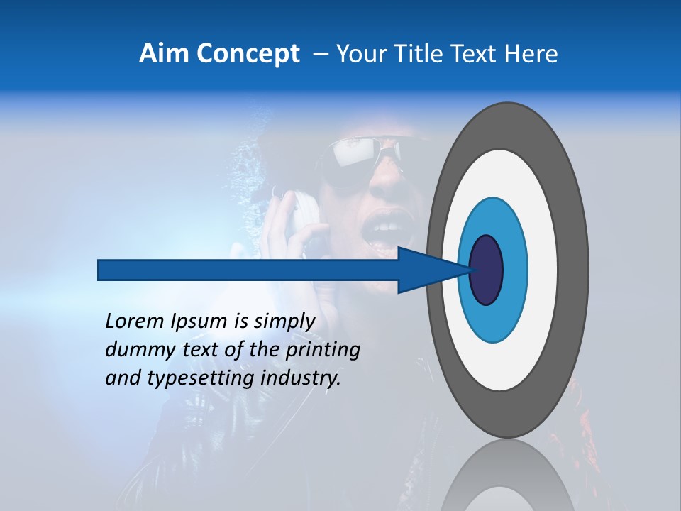 Vinyl Man Singing PowerPoint Template