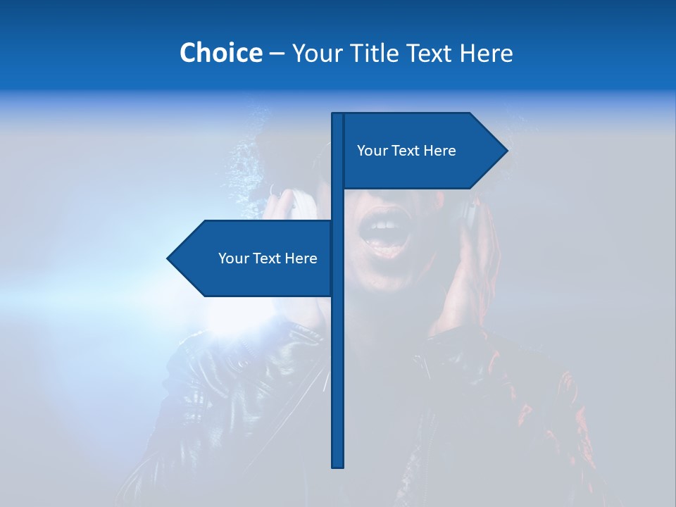 Vinyl Man Singing PowerPoint Template