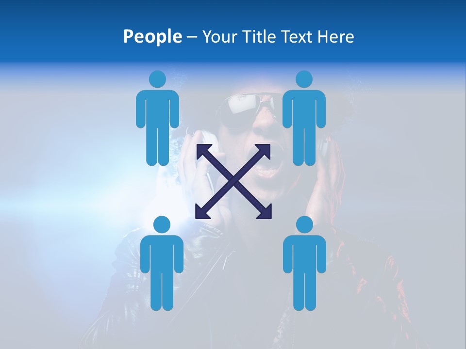 Vinyl Man Singing PowerPoint Template