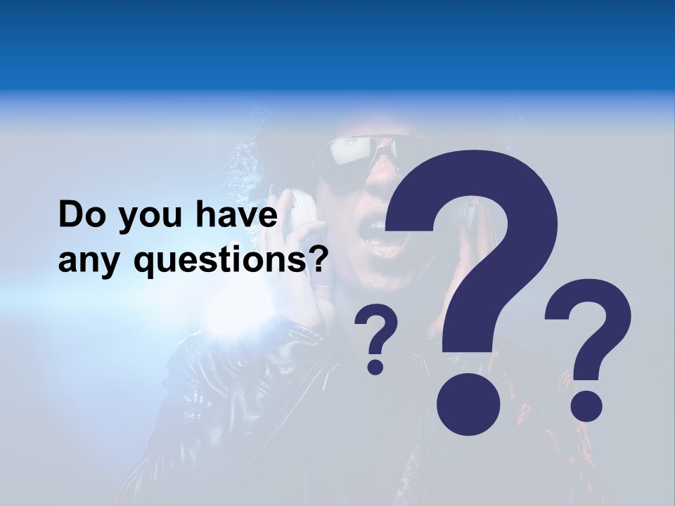 Vinyl Man Singing PowerPoint Template