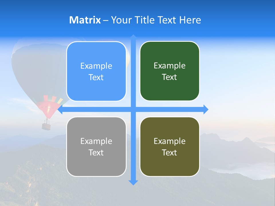 Blue Flight Hill PowerPoint Template